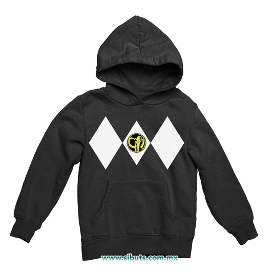 Sudadera Niño Gorro Power Ranger Negro