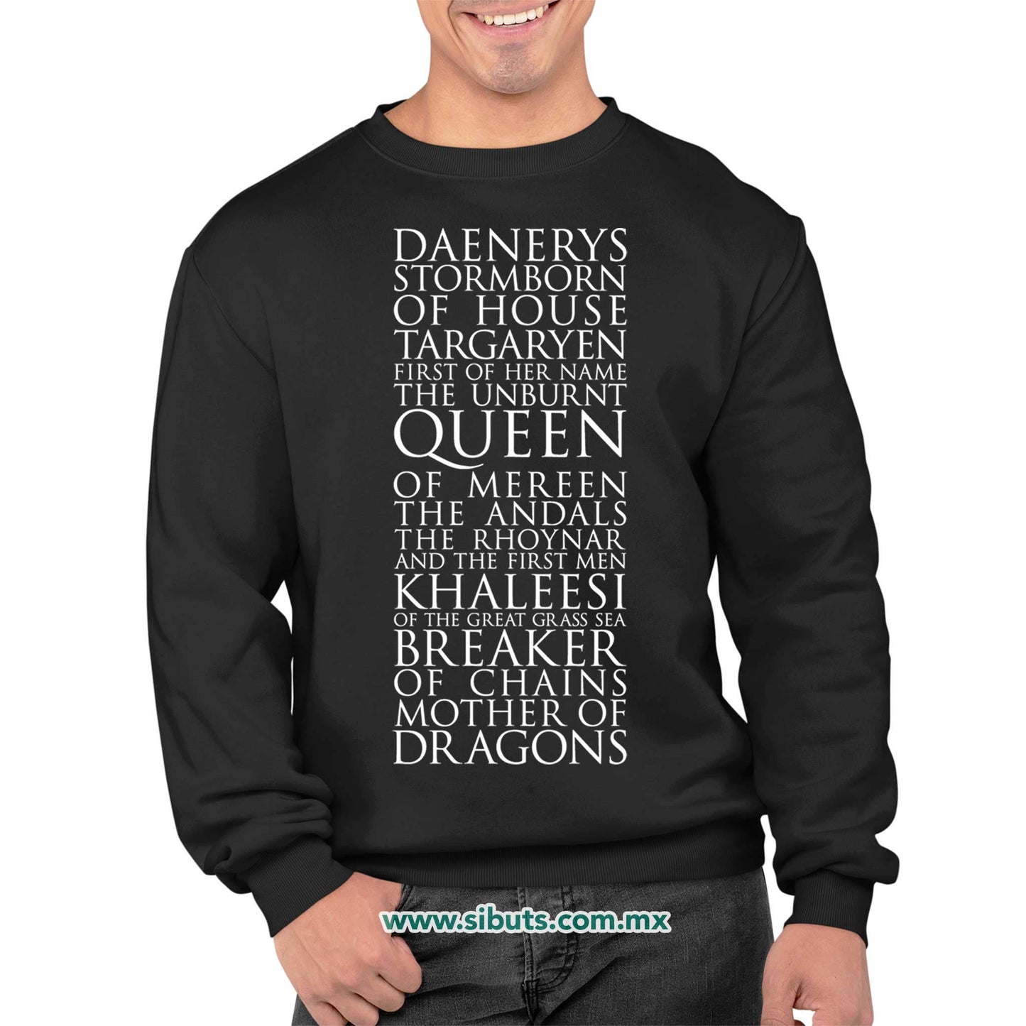 Sudadera Hombre Cuello Redondo Game Of Thrones Daenerys