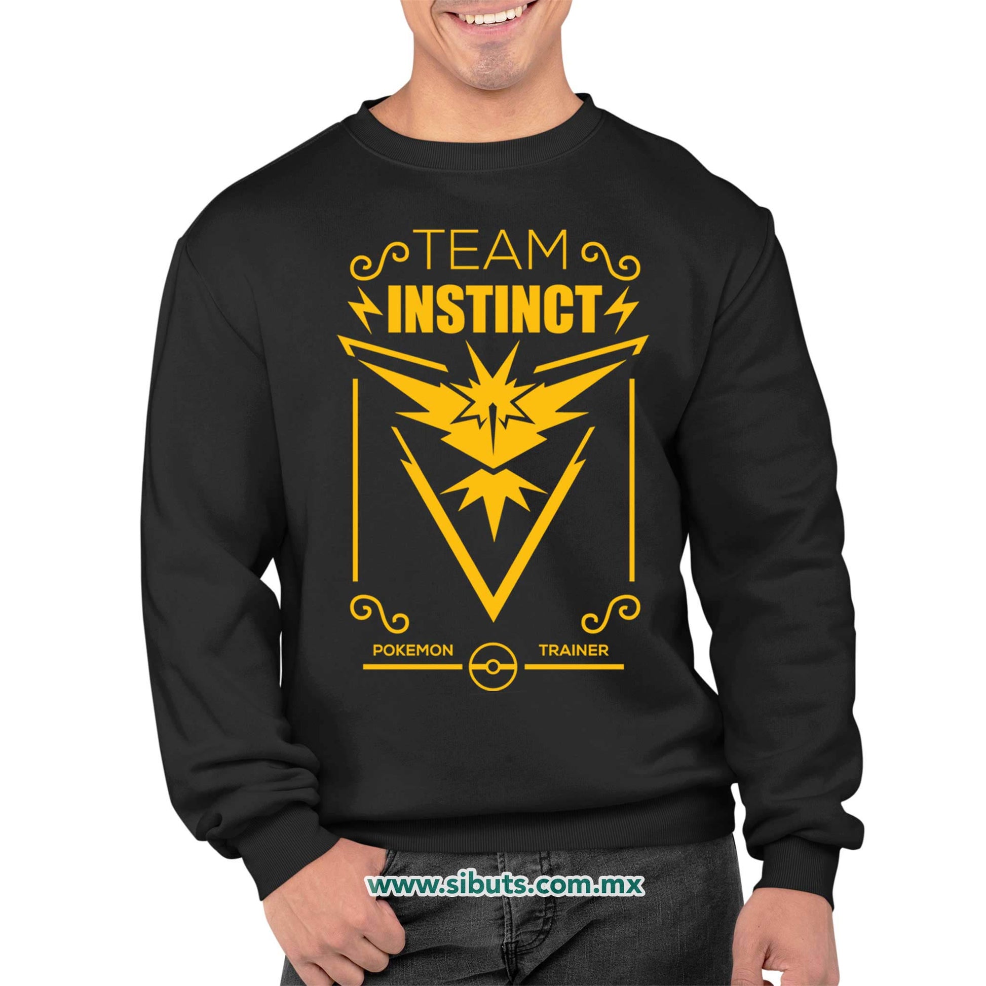 Sudadera Hombre Cuello Redondo Pokemon Go Team Instinct