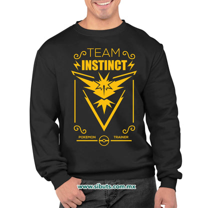 Sudadera Hombre Cuello Redondo Pokemon Go Team Instinct