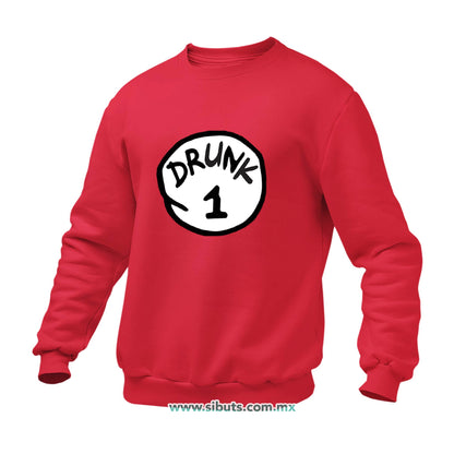 Sudadera Hombre Cuello Redondo Dr. Seuss Drunk 1