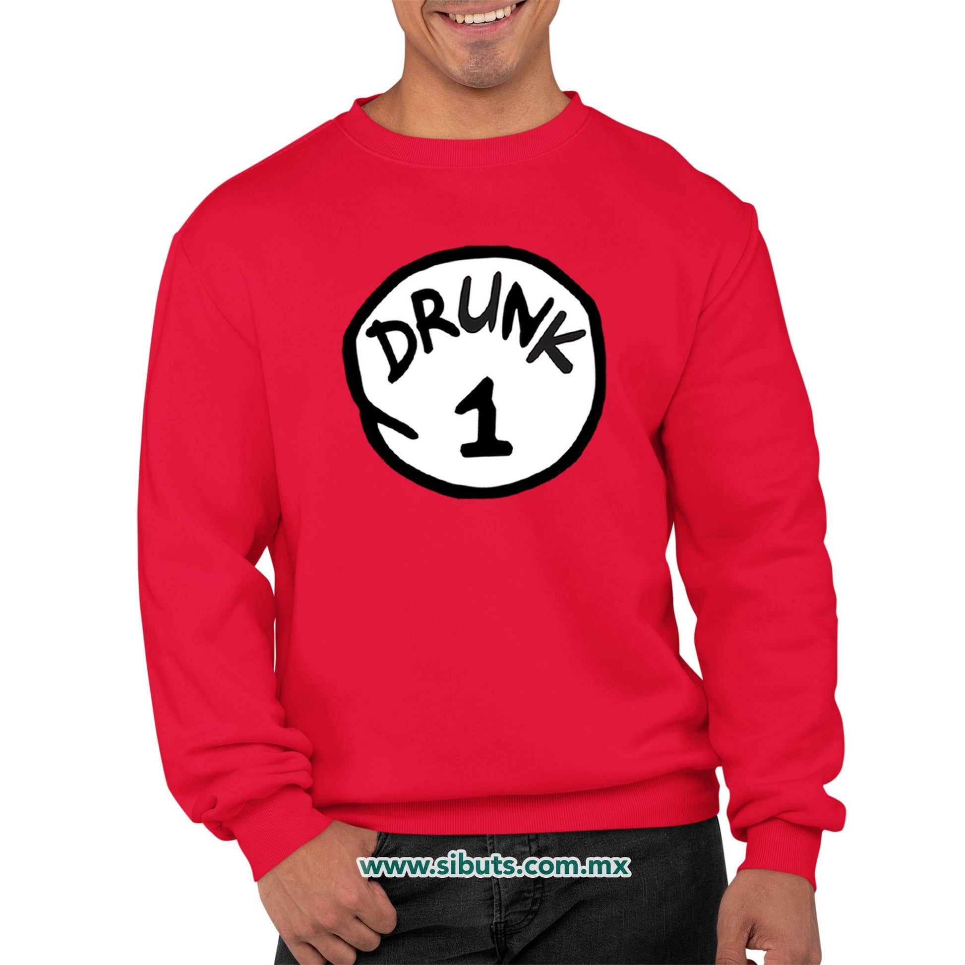 Sudadera Hombre Cuello Redondo Dr. Seuss Drunk 1
