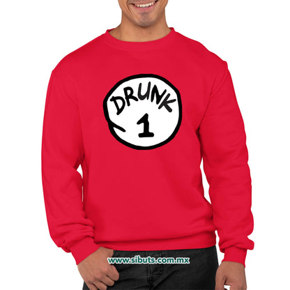 Sudadera Hombre Cuello Redondo Dr. Seuss Drunk 1