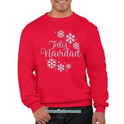 Sudadera Hombre Cuello Redondo Feliz Navidad