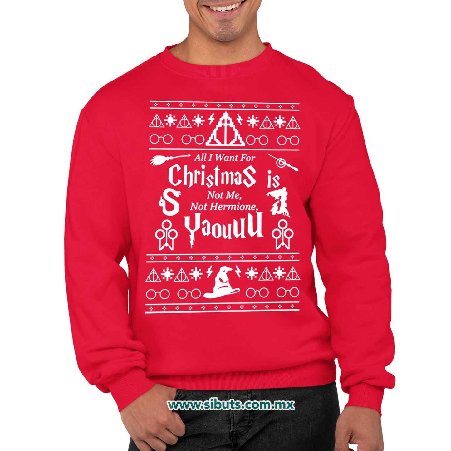 Sudadera Hombre Cuello Redondo Ugly Sueter Harry Potter