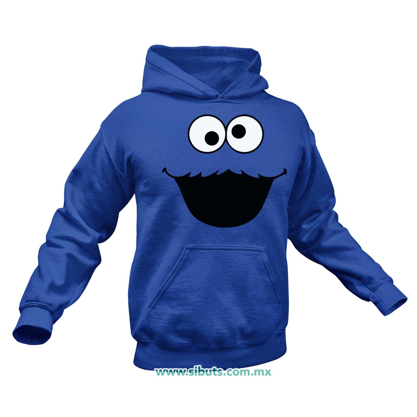 Sudadera Hombre Gorro Plaza Sesamo Cookie Monster