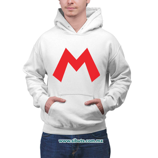 Sudadera Hombre Gorro Super Mario Bross Rojo