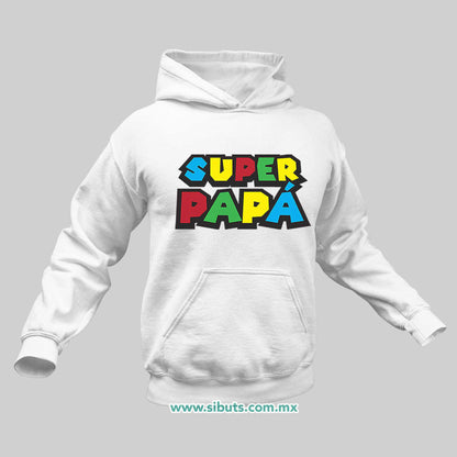 Sudadera Hombre Gorro Super Papá Mario Bros