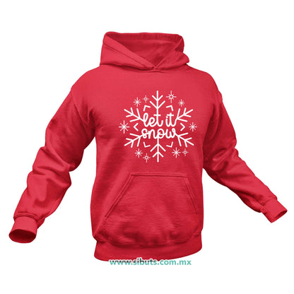 Sudadera Hombre Gorro Copo De Nieve Let It Snow