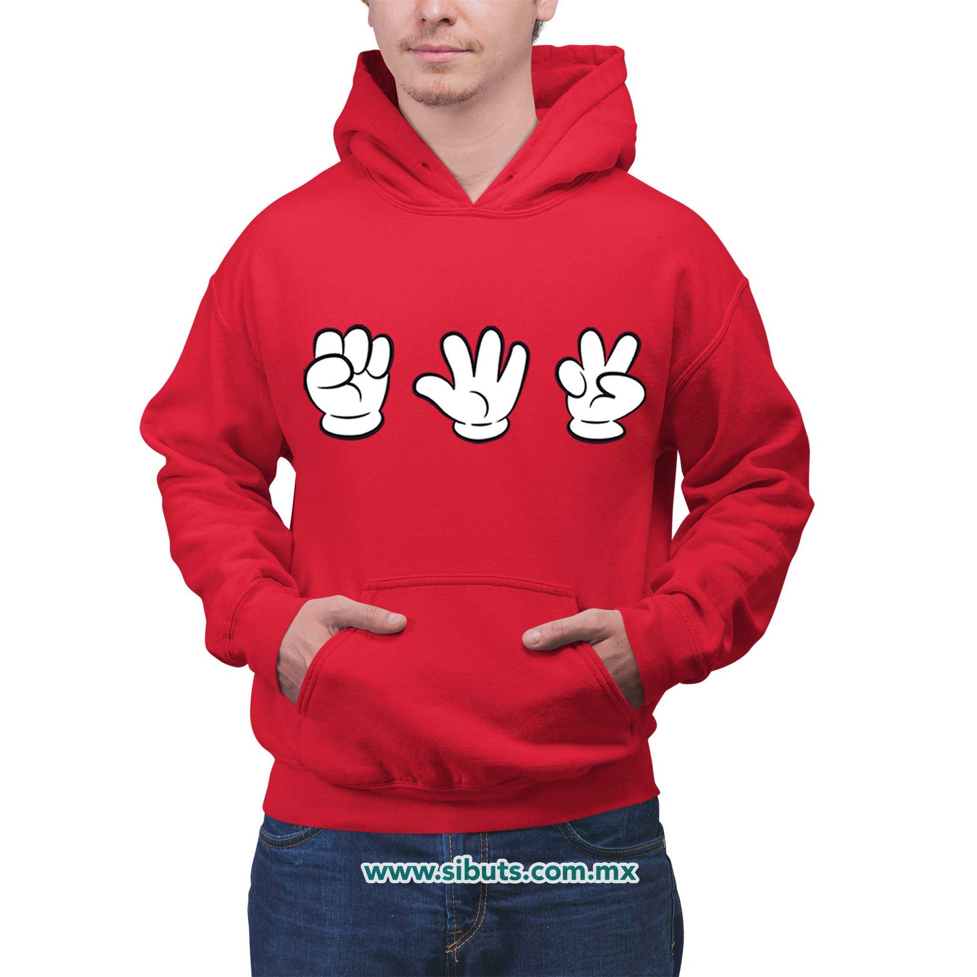 Sudadera Hombre Gorro Juego Piedra Papel O Tijera