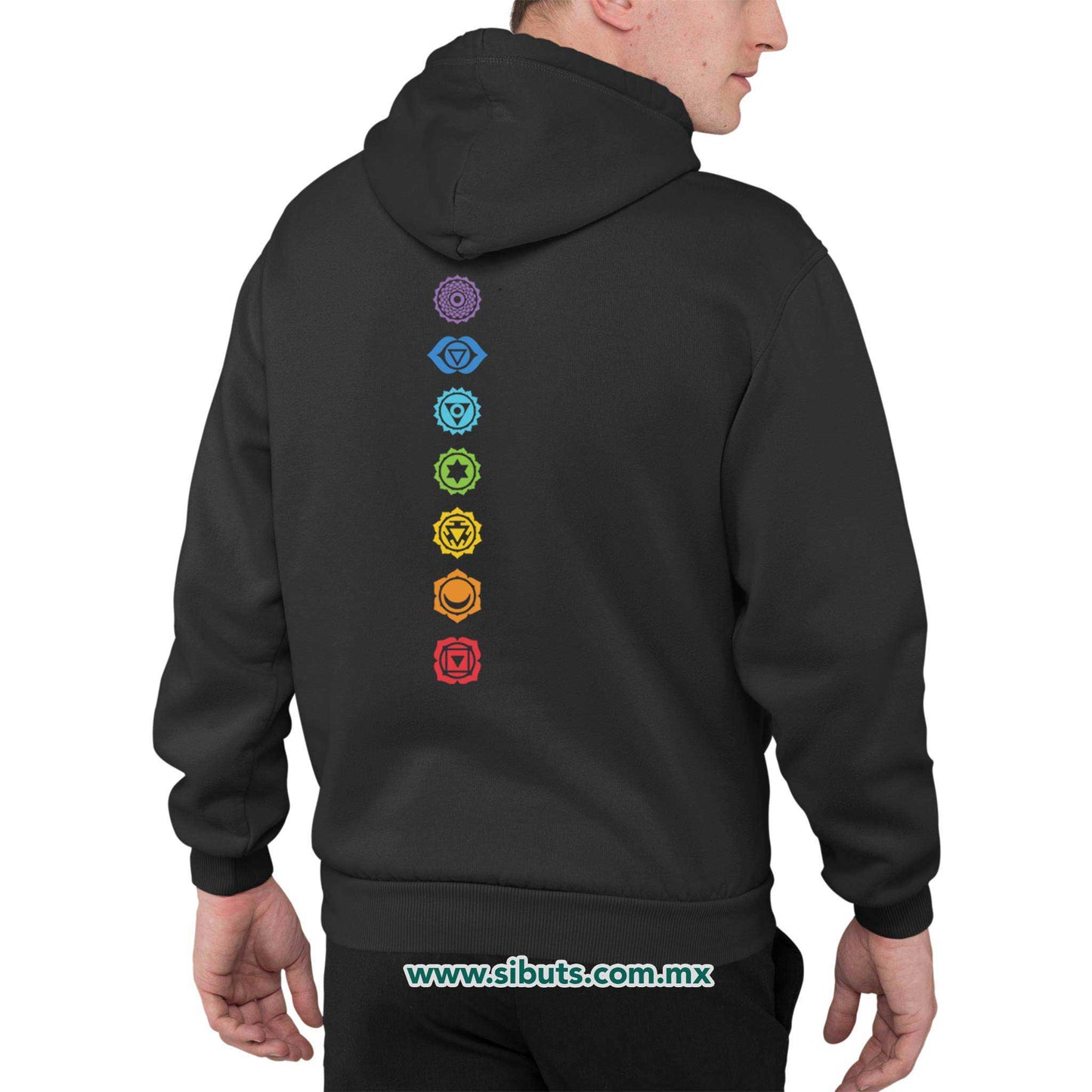 Sudadera Hombre Gorro Namaste Chakras