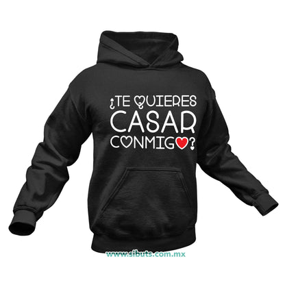 Sudadera Hombre Gorro Te Quieres Casar Conmigo Boda