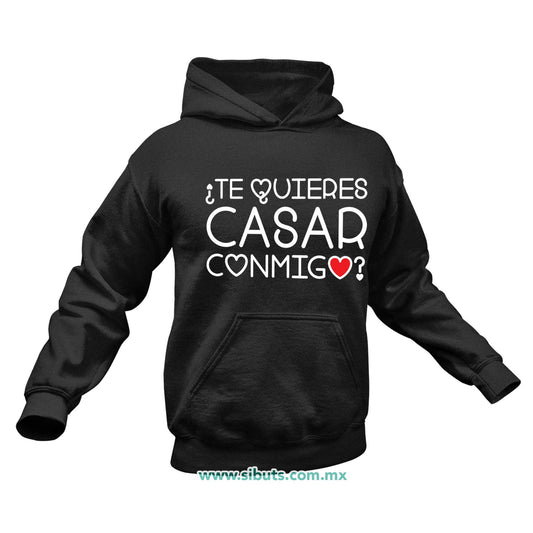 Sudadera Hombre Gorro Te Quieres Casar Conmigo Boda