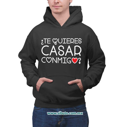 Sudadera Hombre Gorro Te Quieres Casar Conmigo Boda