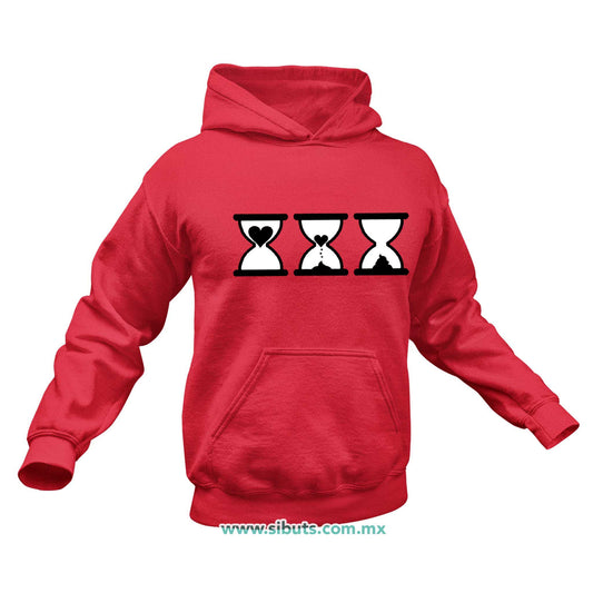 Sudadera Hombre Gorro San Valentin Reloj De Arena Desamor