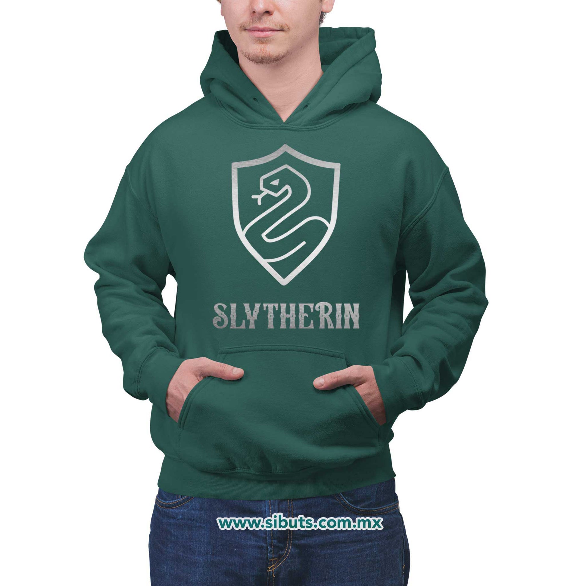 Sudadera Hombre Gorro Harry Potter Slytherin