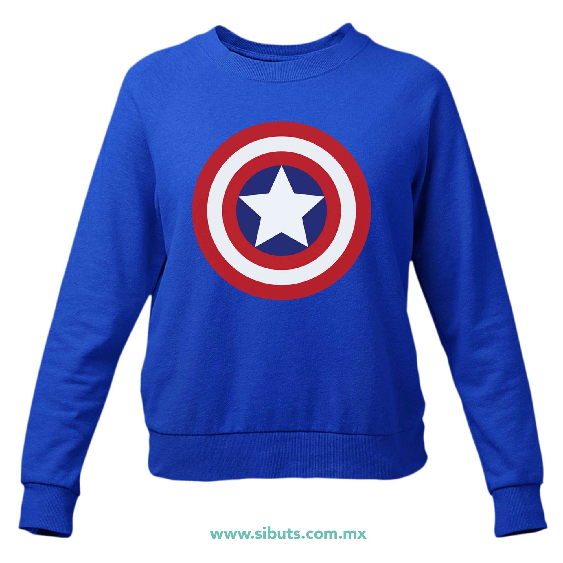 Sudadera Mujer Cuello Redondo Capitan America