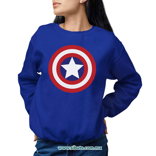 Sudadera Mujer Cuello Redondo Capitan America
