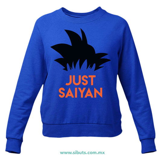 Sudadera Mujer Cuello Redondo Dragon Ball Goku Just Saiyan