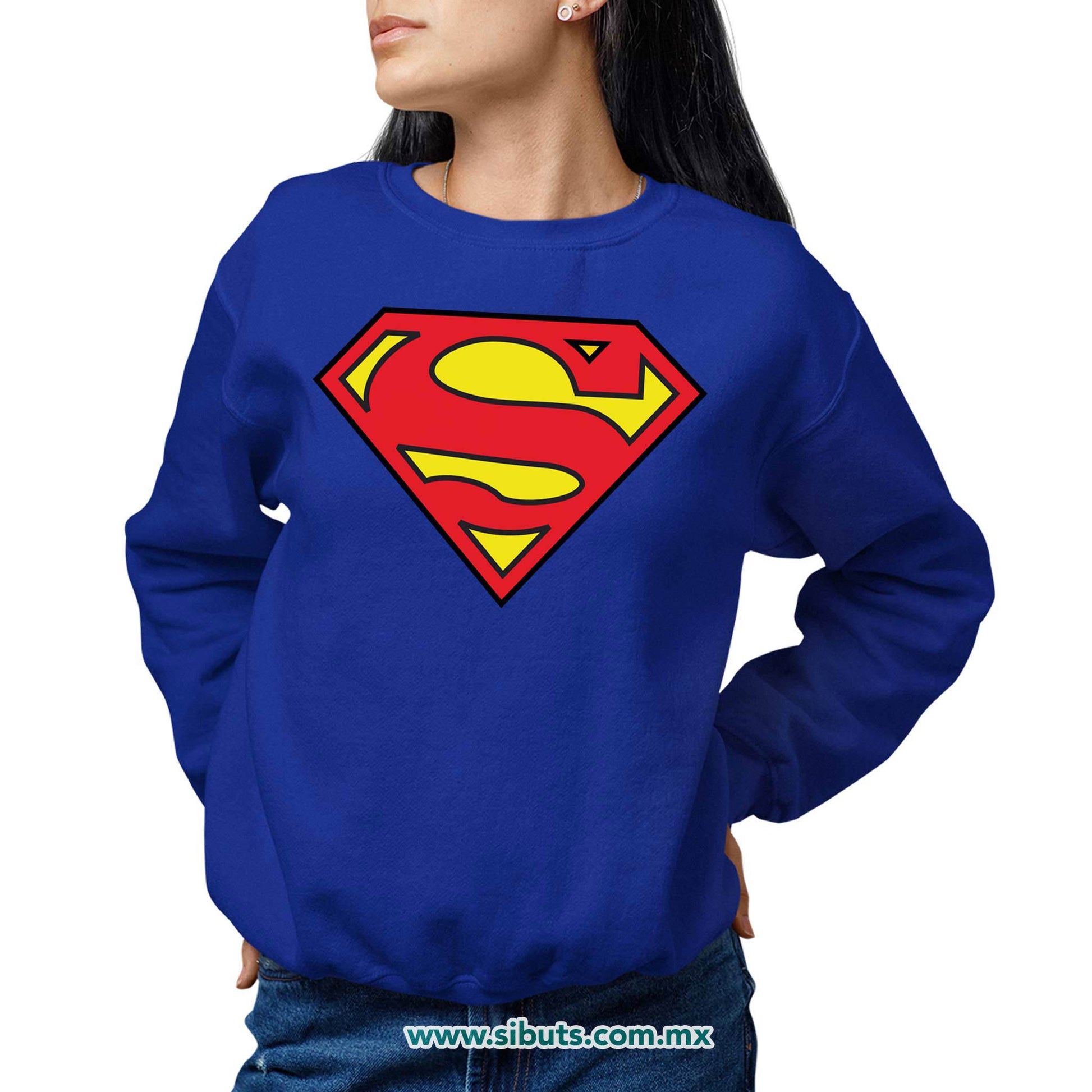 Sudadera Mujer Cuello Redondo Superman