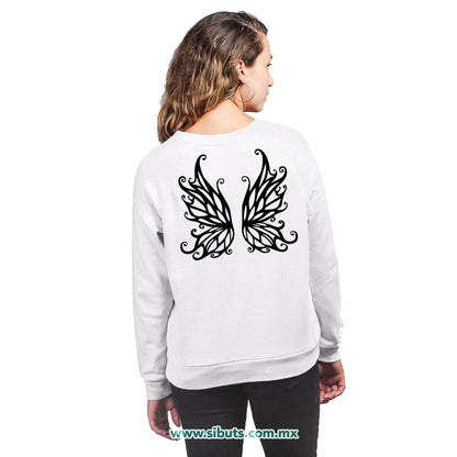 Sudadera Mujer Cuello Redondo I Love Fairytales Con Alas