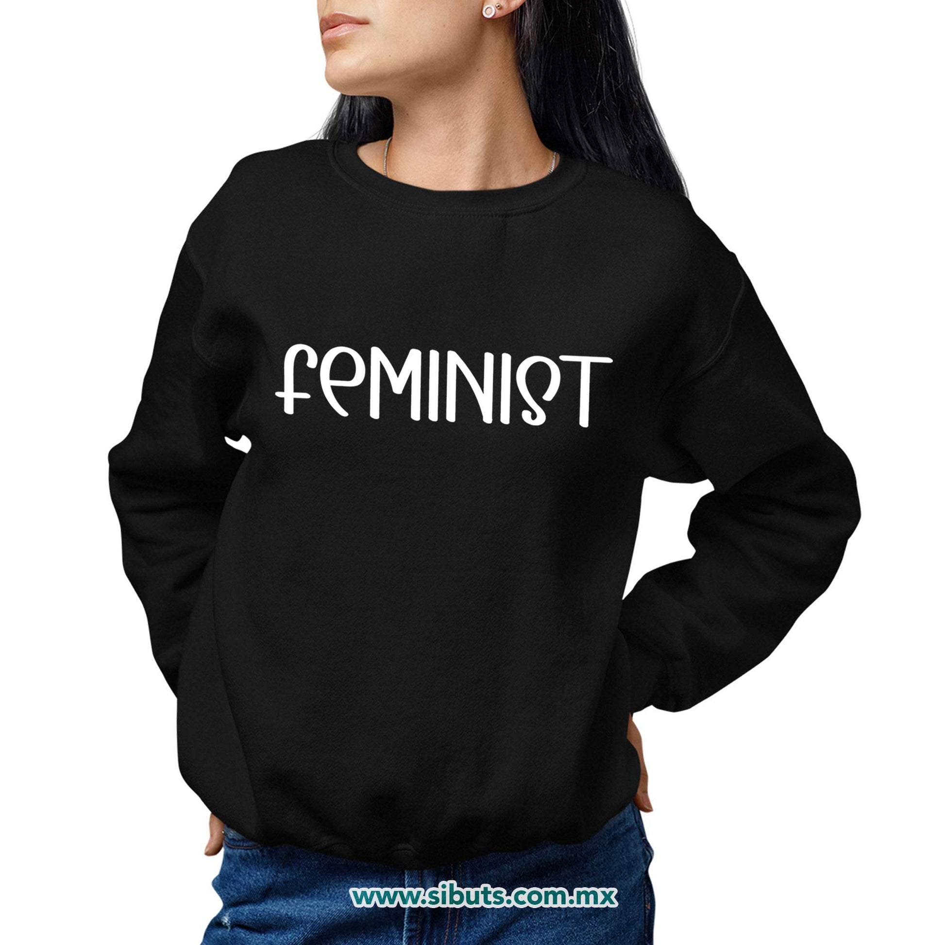 Sudadera Mujer Cuello Redondo Feminista