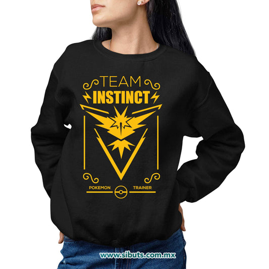 Sudadera Mujer Cuello Redondo Pokemon Go Team Instinct