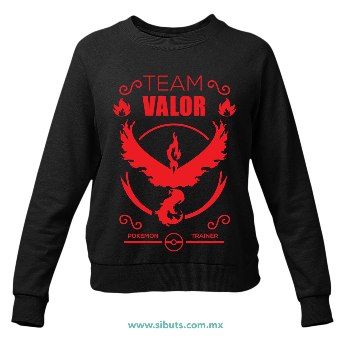Sudadera Mujer Cuello Redondo Pokemon Go Team Valor