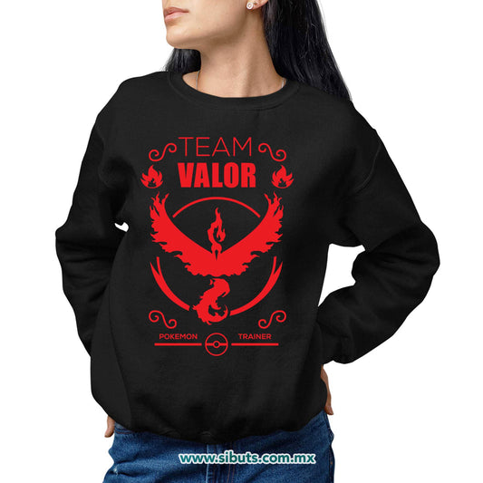 Sudadera Mujer Cuello Redondo Pokemon Go Team Valor