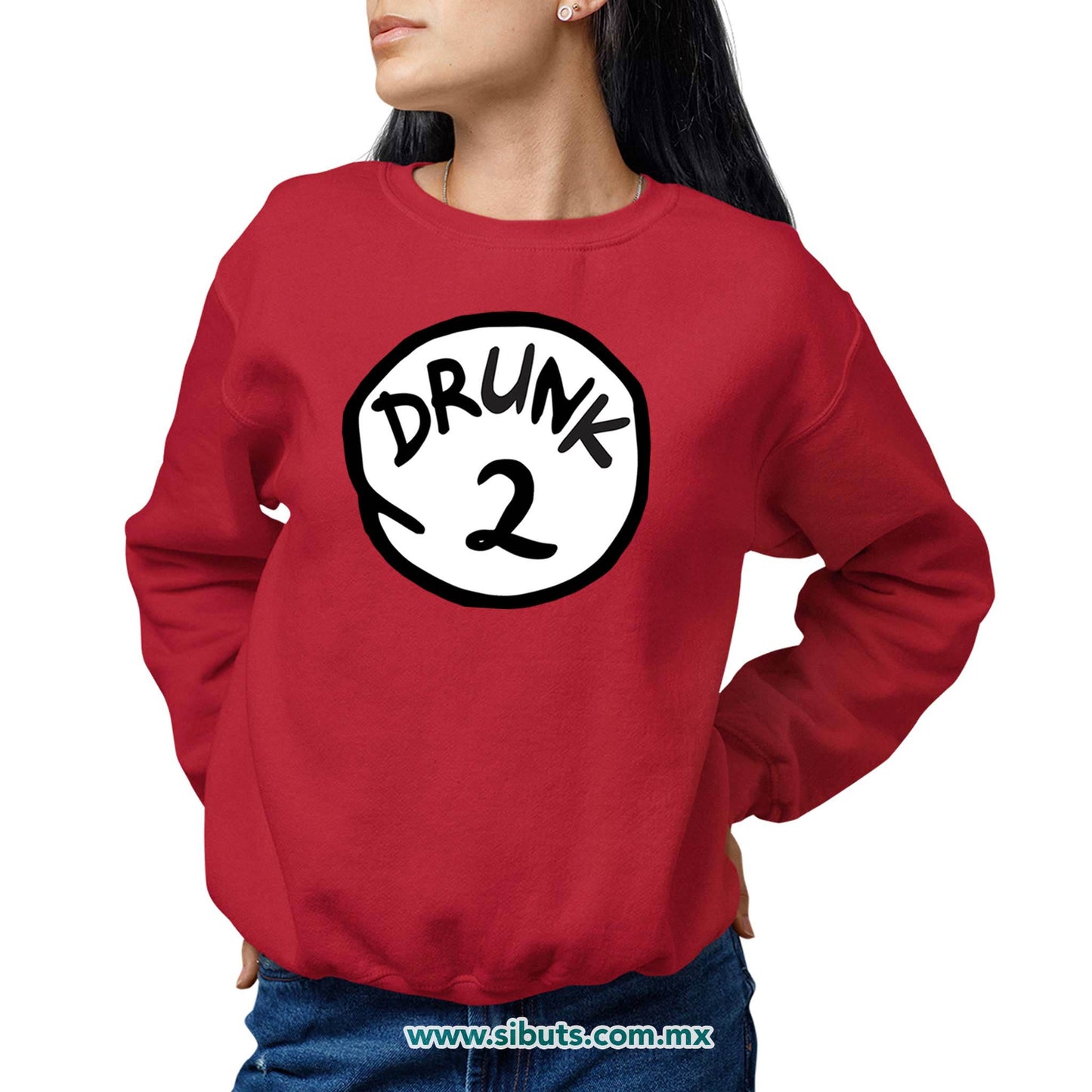 Sudadera Mujer Cuello Redondo Dr. Seuss Drunk 2