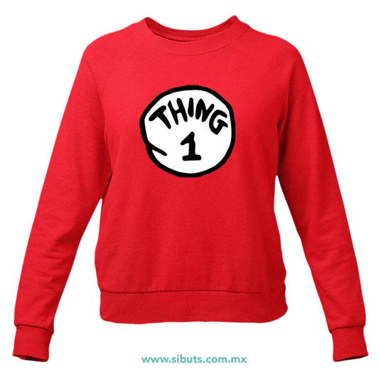 Sudadera Mujer Cuello Redondo Dr. Seuss Thing 1
