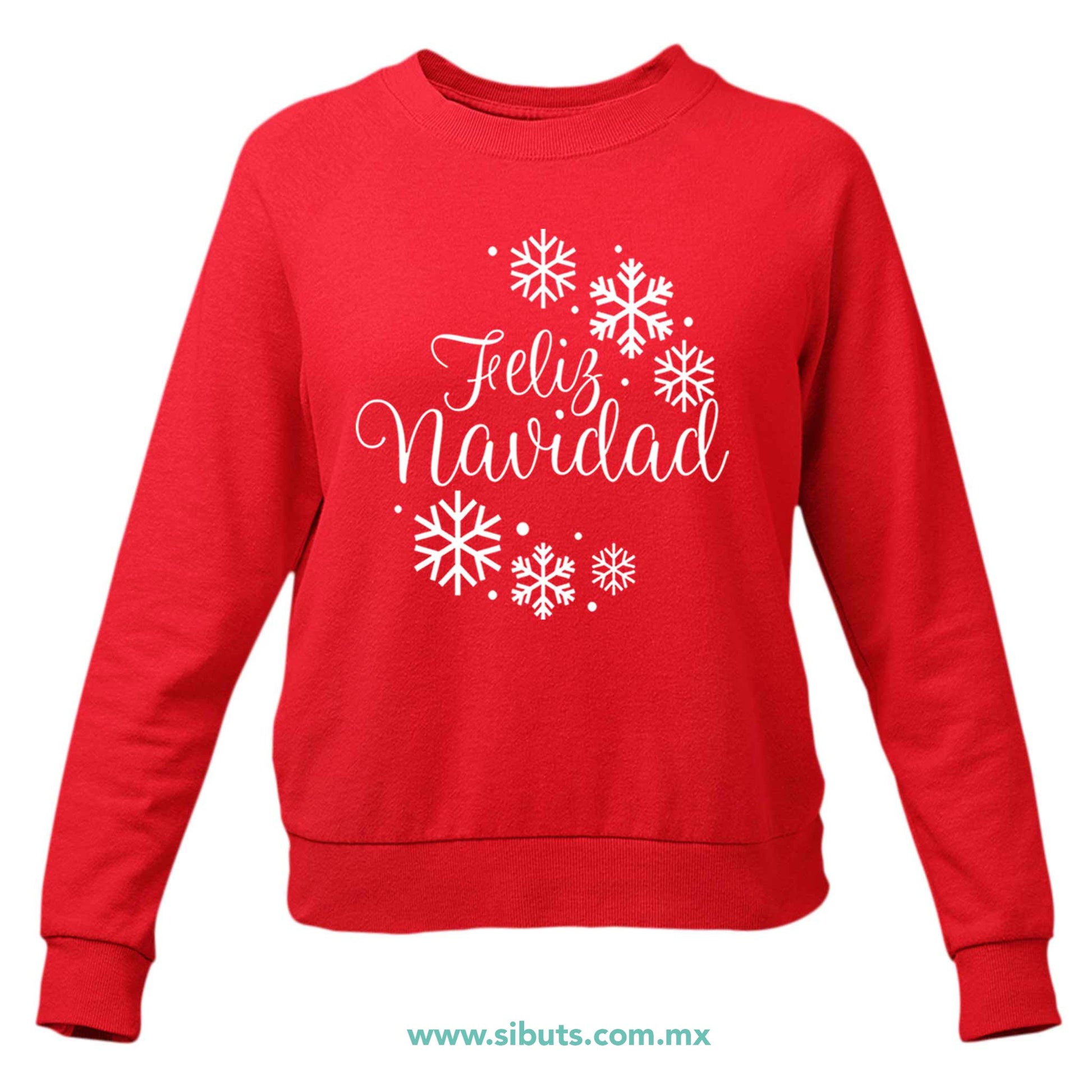 Sudadera Mujer Cuello Redondo Feliz Navidad