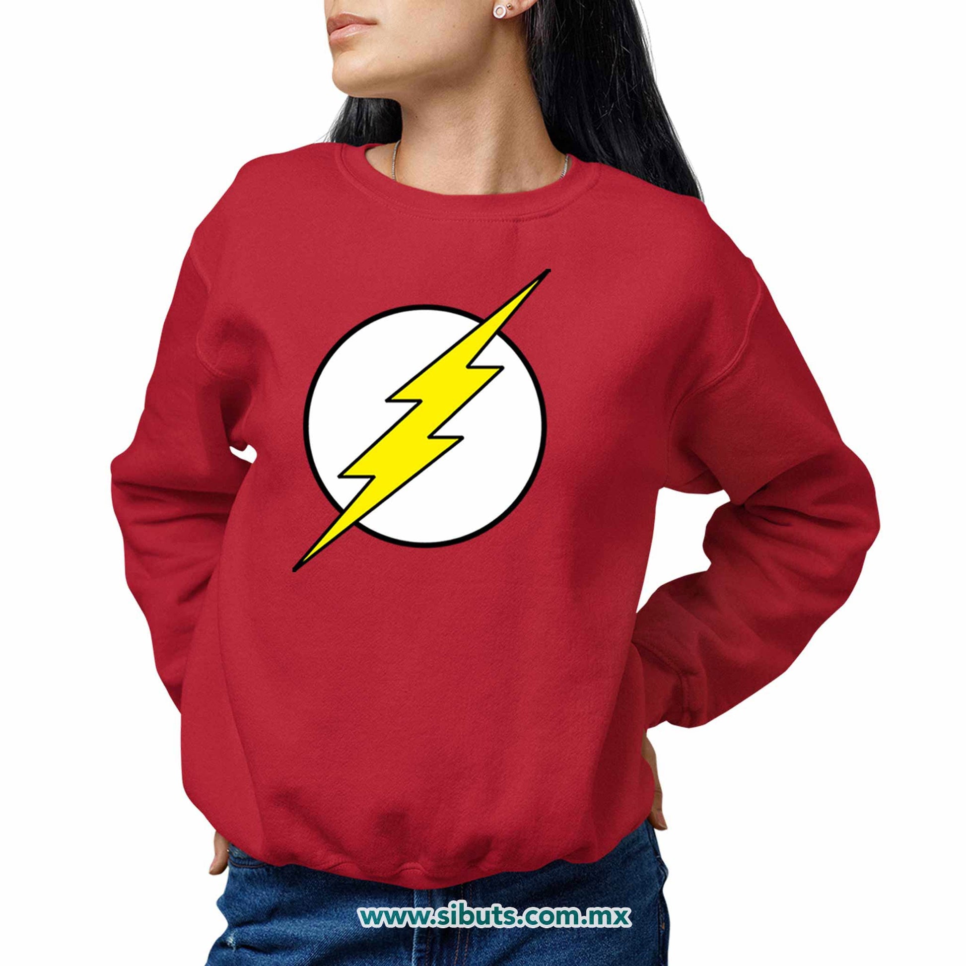 Sudadera Mujer Cuello Redondo Flash