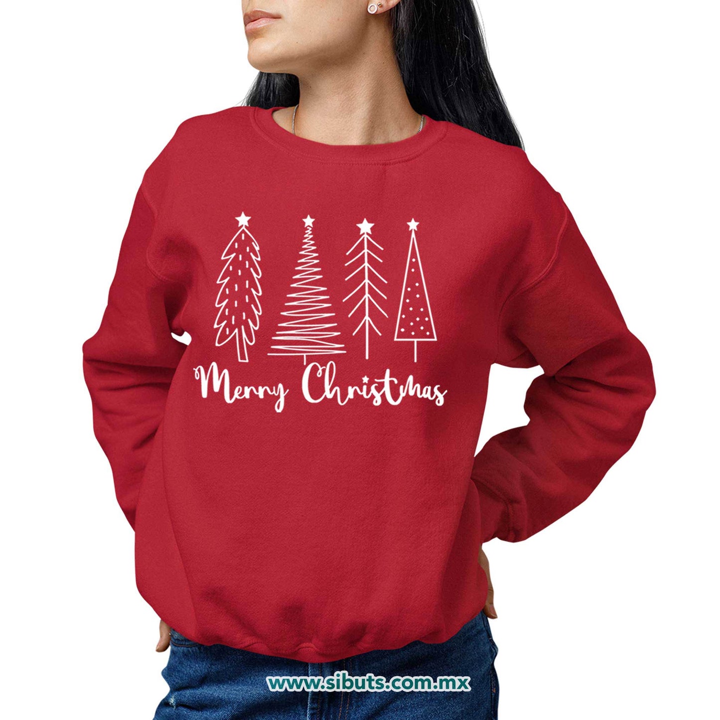 Sudadera Mujer Cuello Redondo Merry Christmas