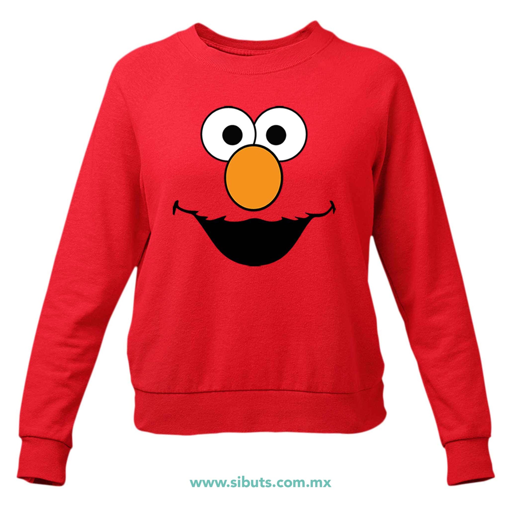 Sudadera Mujer Cuello Redondo Plaza Sesamo Elmo