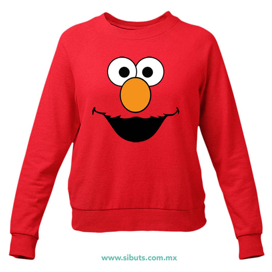 Sudadera Mujer Cuello Redondo Plaza Sesamo Elmo