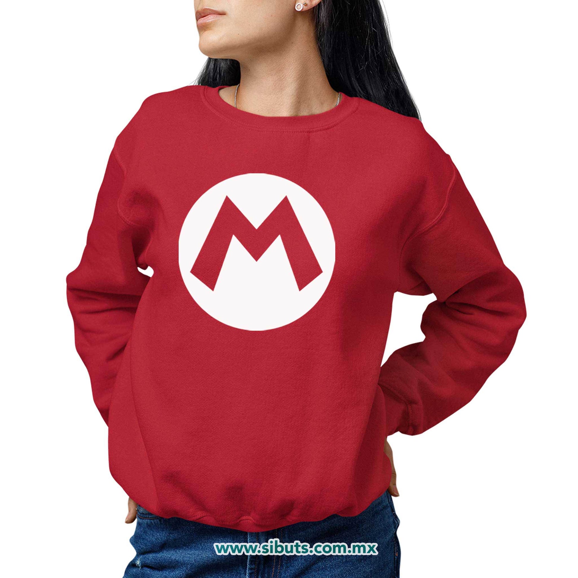 Sudadera Mujer Cuello Redondo Super Mario Bros