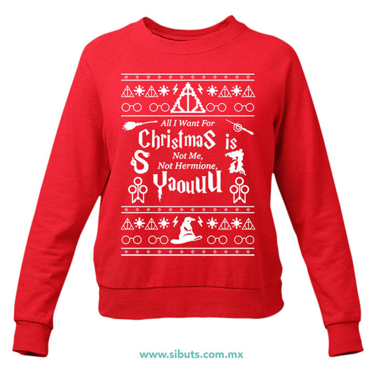 Sudadera Mujer Cuello Redondo Ugly Sueter Harry Potter