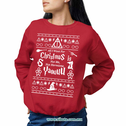 Sudadera Mujer Cuello Redondo Ugly Sueter Harry Potter