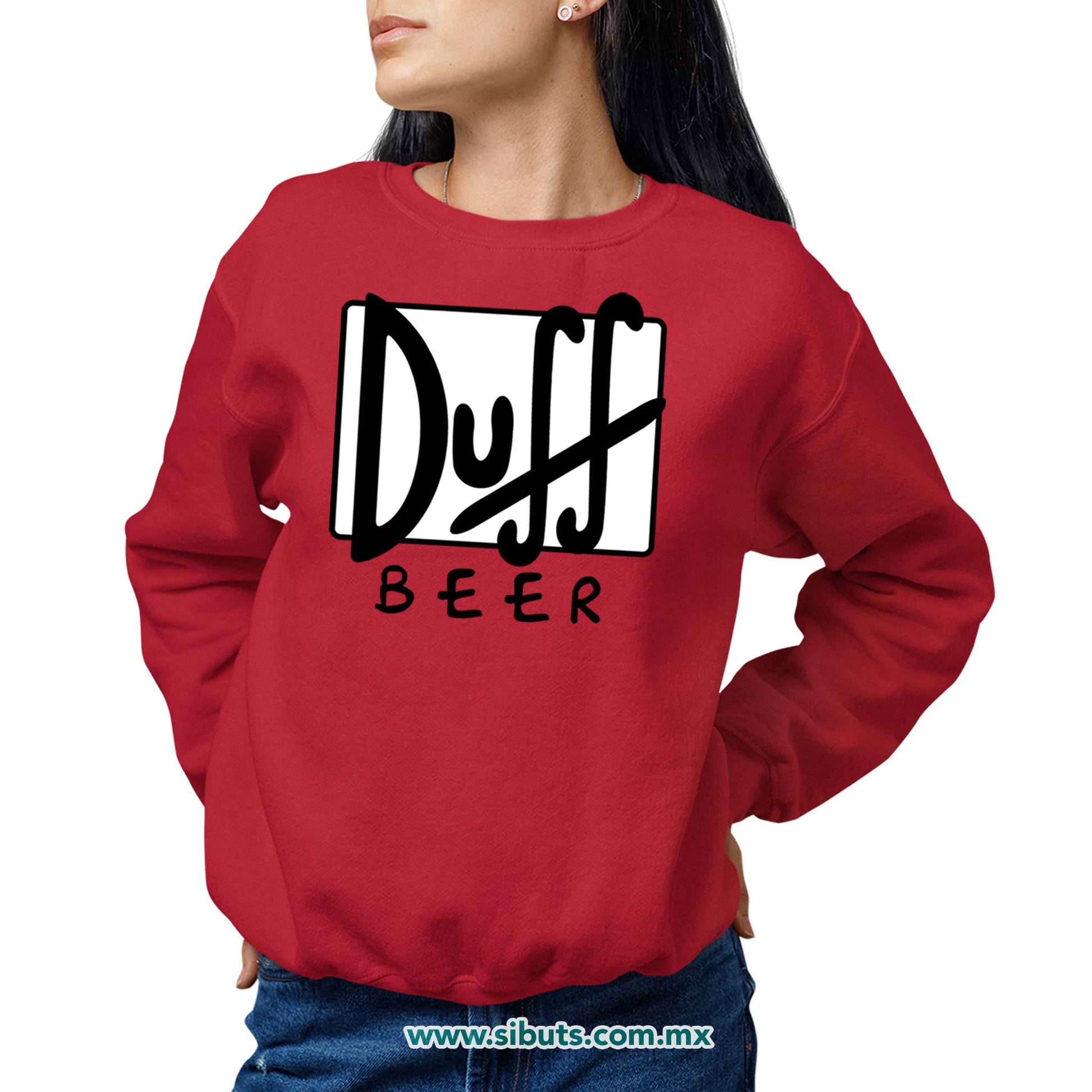 Sudadera Mujer Cuello Redondo Los Simpsons Beer Duff