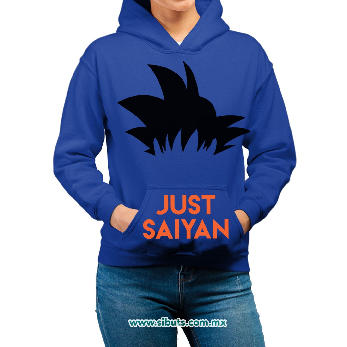 Sudadera Mujer Gorro Dragon Ball Goku Just Saiyan