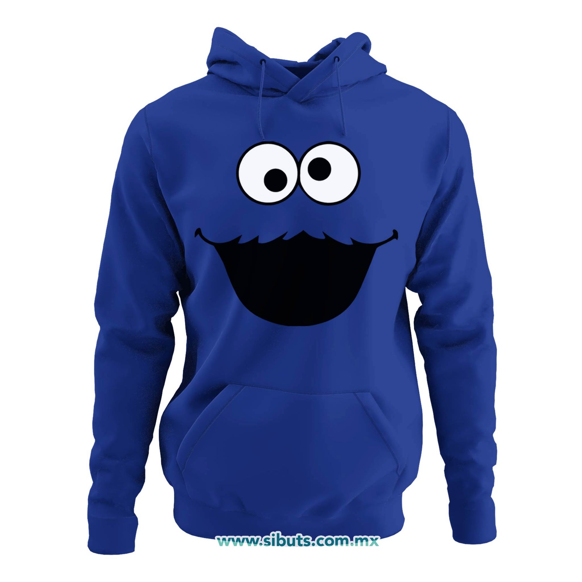 Sudadera Mujer Gorro Plaza Sesamo Cookie Monster