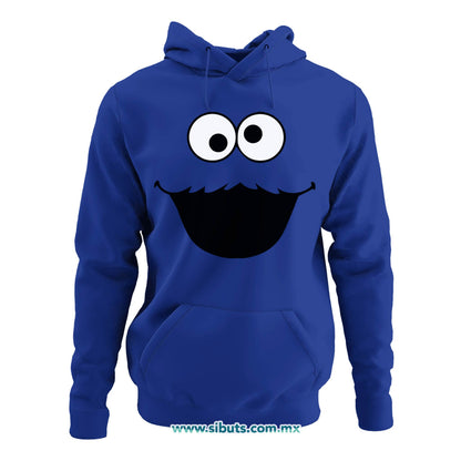 Sudadera Mujer Gorro Plaza Sesamo Cookie Monster