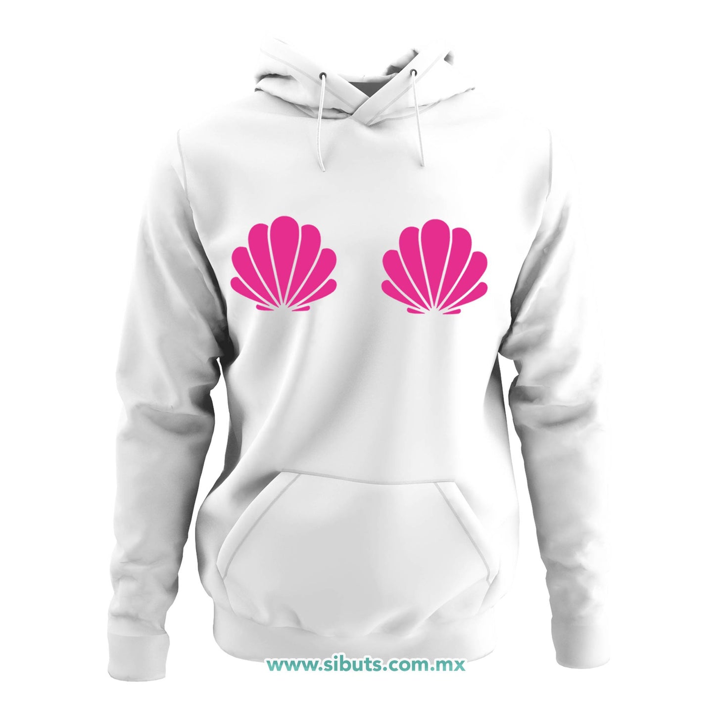 Sudadera Mujer Gorro Conchas Sirena