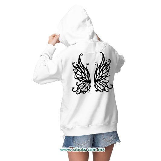 Sudadera Mujer Gorro I Love Fairytales Con Alas