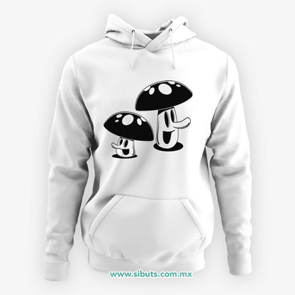 Sudadera Mujer Gorro Mushrooms Hongos