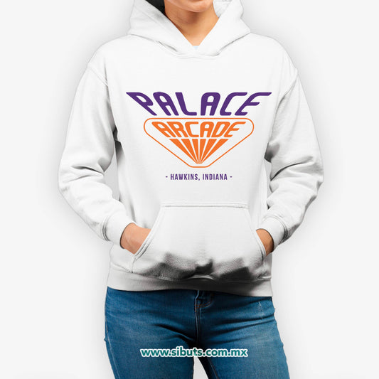 Sudadera Mujer Gorro Stranger Things Palace Arcade