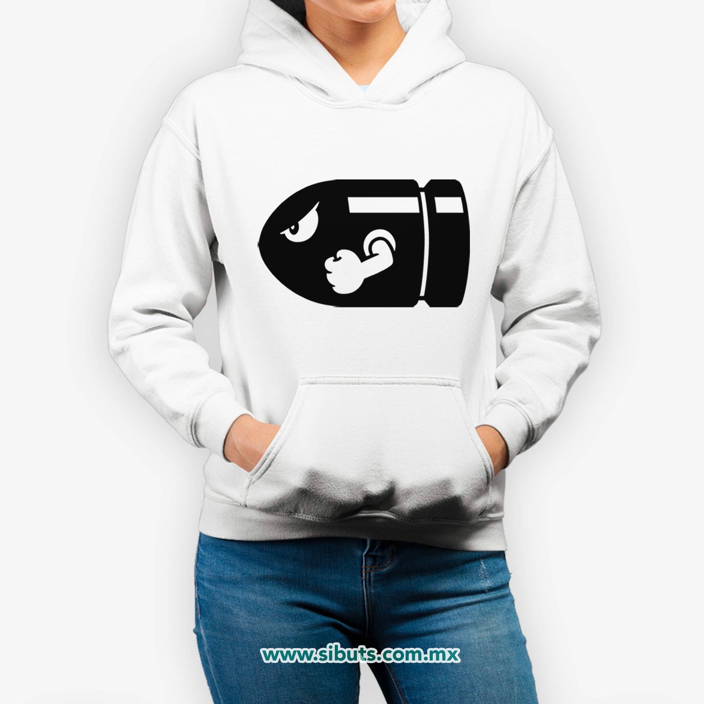 Sudadera Mujer Gorro Super Mario Bross Bullet