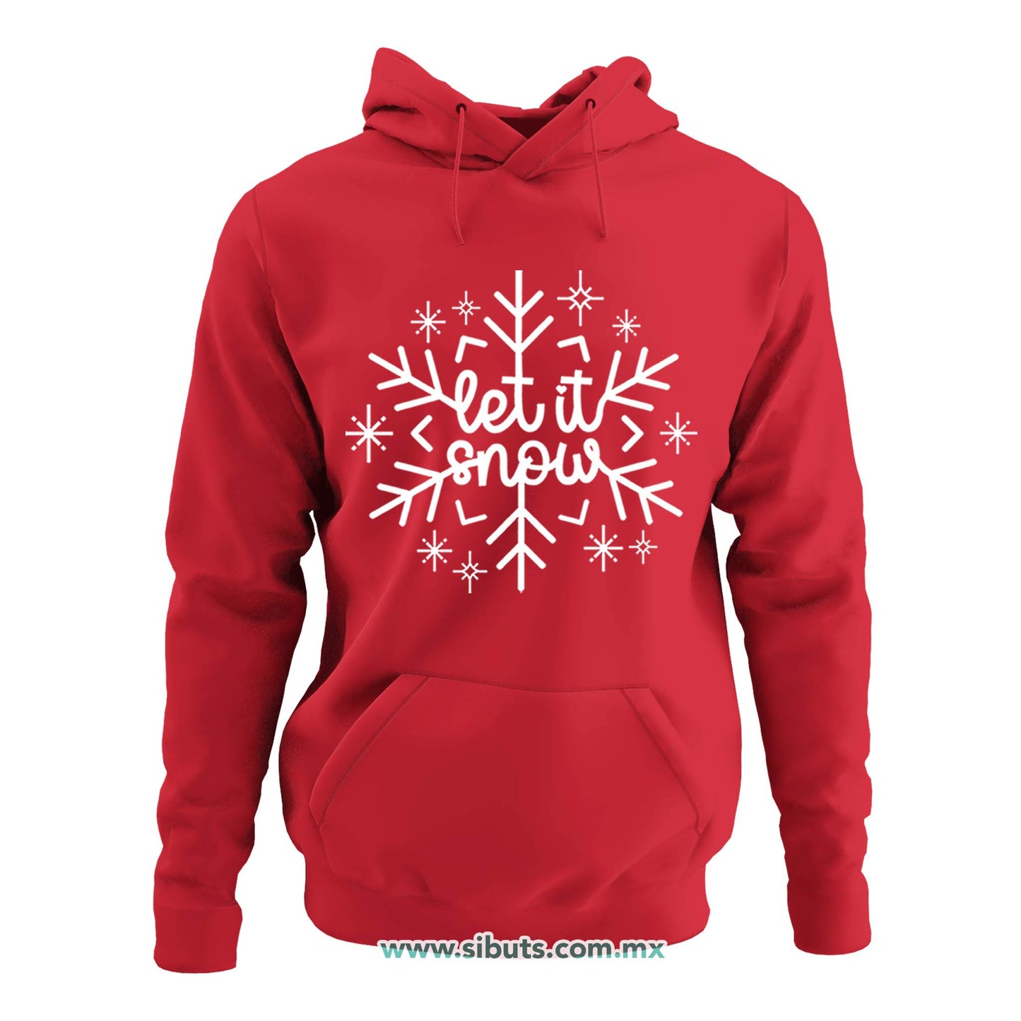 Sudadera Mujer Gorro Copo De Nieve Let It Snow