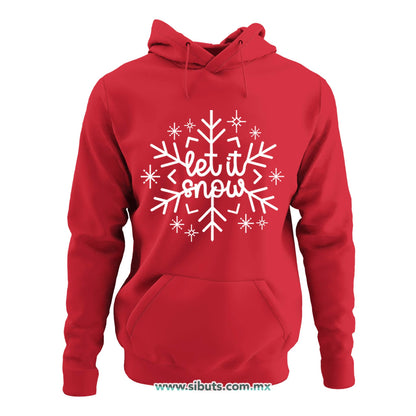 Sudadera Mujer Gorro Copo De Nieve Let It Snow
